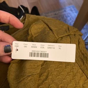 Never Jcrew worn copper greenish khaki long sleeve shirt